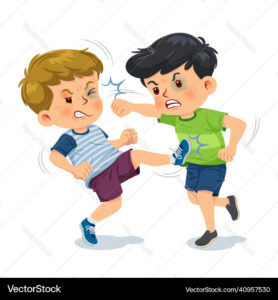 two-boys-fighting-cartoon-vector-40957530